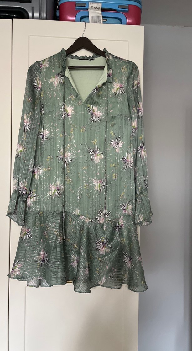 Yeşil mini elbise - Görsel 2