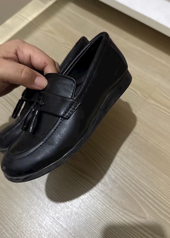 Erkek Çocuk Siyah Püsküllü Loafer Ayakkabı - Görsel 2