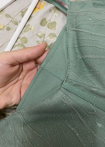 Şeffaf Detaylı Mini Vintage Abiye Elbise - Görsel 5