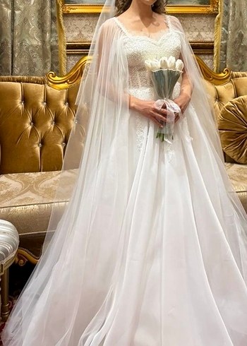 Modern Klasik Straplez Beyaz Prenses Gelinlik - Görsel 2