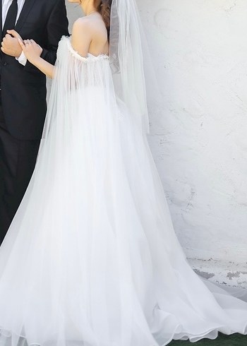 Modern Klasik Straplez Beyaz Prenses Gelinlik - Görsel 3