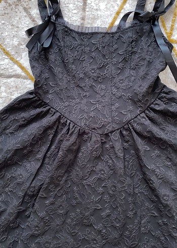 Kahverengi Siyah Gotik Midi Elbise - Görsel 4