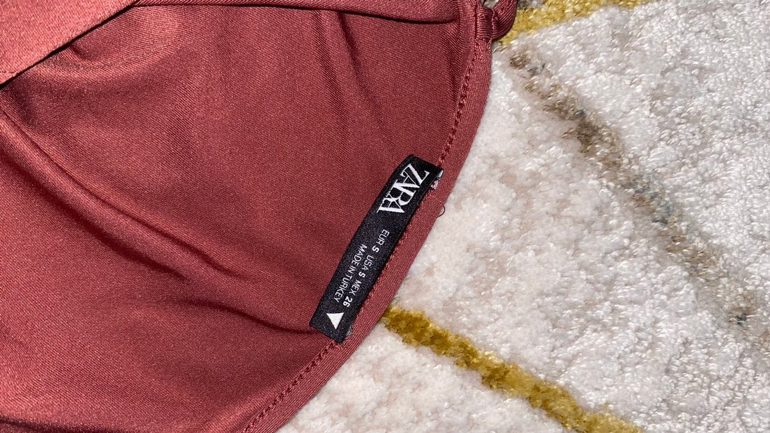 Zara Bordo Dantel Detaylı Midi Kadın İç Çamaşırı - Görsel 4