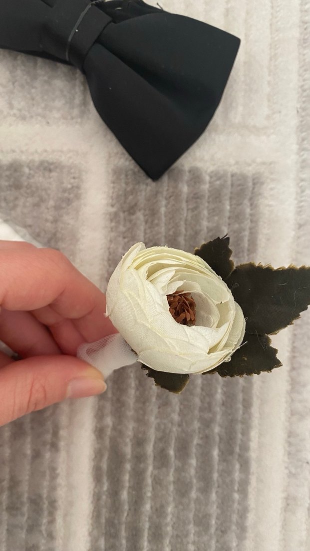 Modern Siyah Papyon ve Beyaz Mendil Seti - Görsel 4