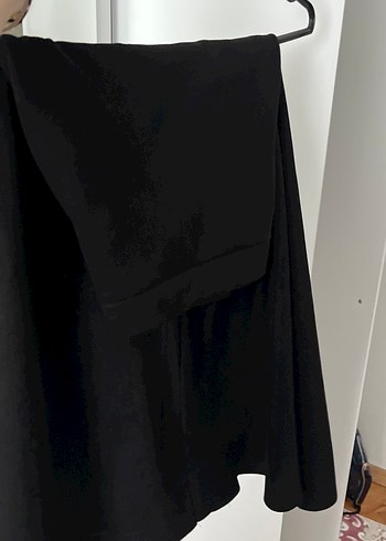 Drapeli Siyah uzun etek - Görsel 2