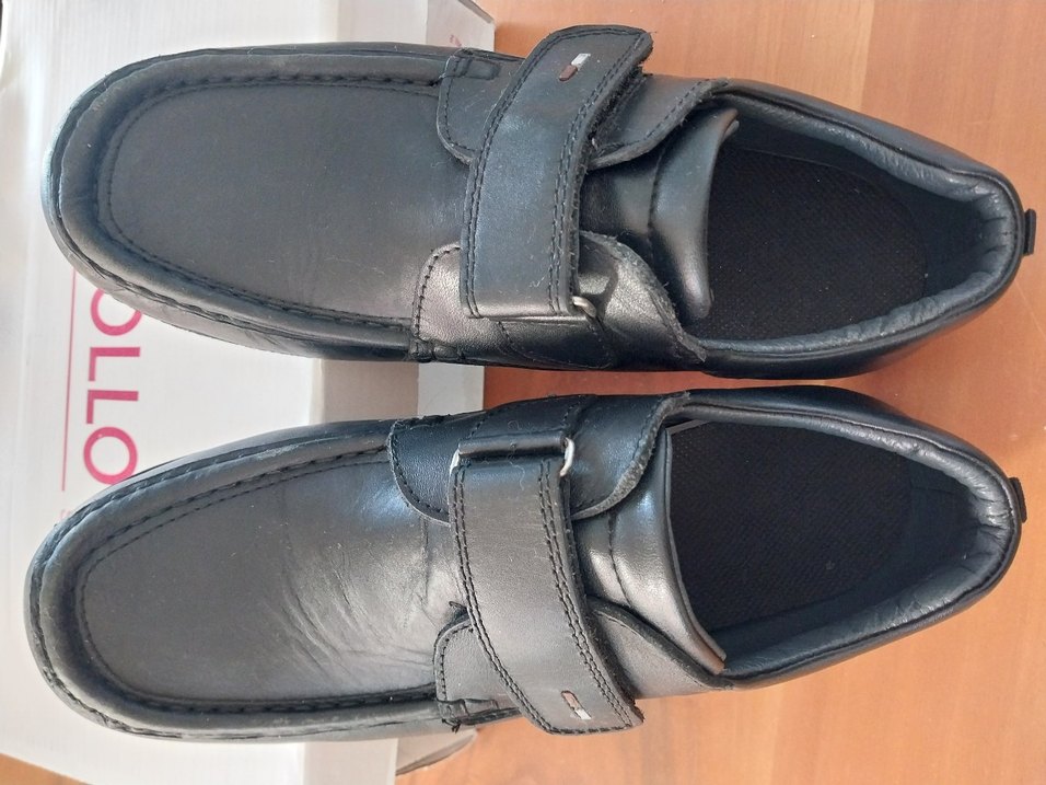 Tokalı Siyah Deri Erkek Çocuk Ayakkabısı - Görsel 3