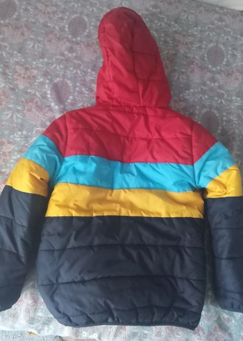 Kapüşonlu Çok Renkli Erkek Çocuk Mont - Görsel 3