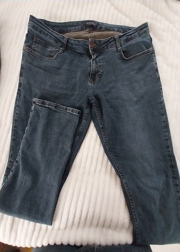 Koyu Mavi Düğmeli Erkek Kot Pantolon - Görsel 2