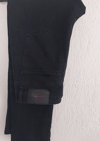 Erkek Siyah Rahat Kesim Kot Pantolon - Görsel 2