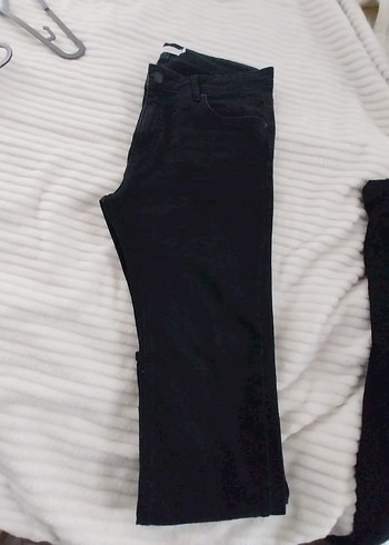 Erkek Siyah Rahat Kesim Kot Pantolon - Görsel 3