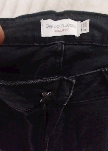 Erkek Siyah Rahat Kesim Kot Pantolon - Görsel 8