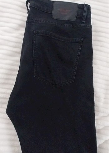 Erkek Siyah Rahat Kesim Kot Pantolon - Görsel 6