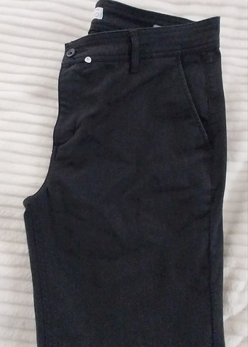 Erkek Siyah Rahat Kesim Kot Pantolon - Görsel 5