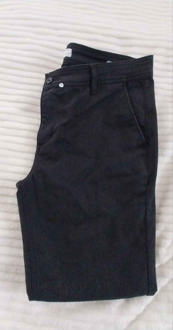 Erkek Siyah Rahat Kesim Kot Pantolon - Görsel 5