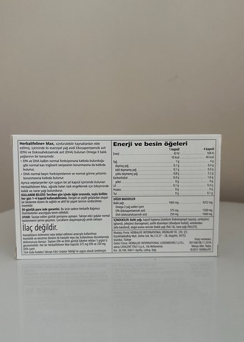 Herbalifeline Max Omega-3 Balık Yağı Kapsülleri 30'lu - Görsel 2