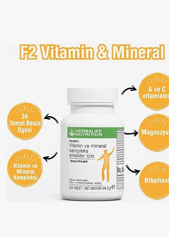 Herbalife Nutrition Vitamin ve Mineral Kompleks Erkekler İçin - Görsel 2