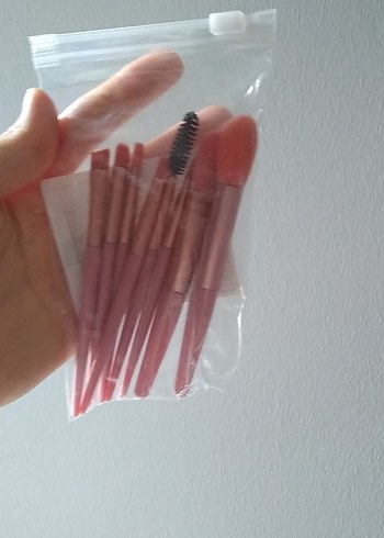 Pembe minimalis Makyaj Fırçası Seti - Görsel 2