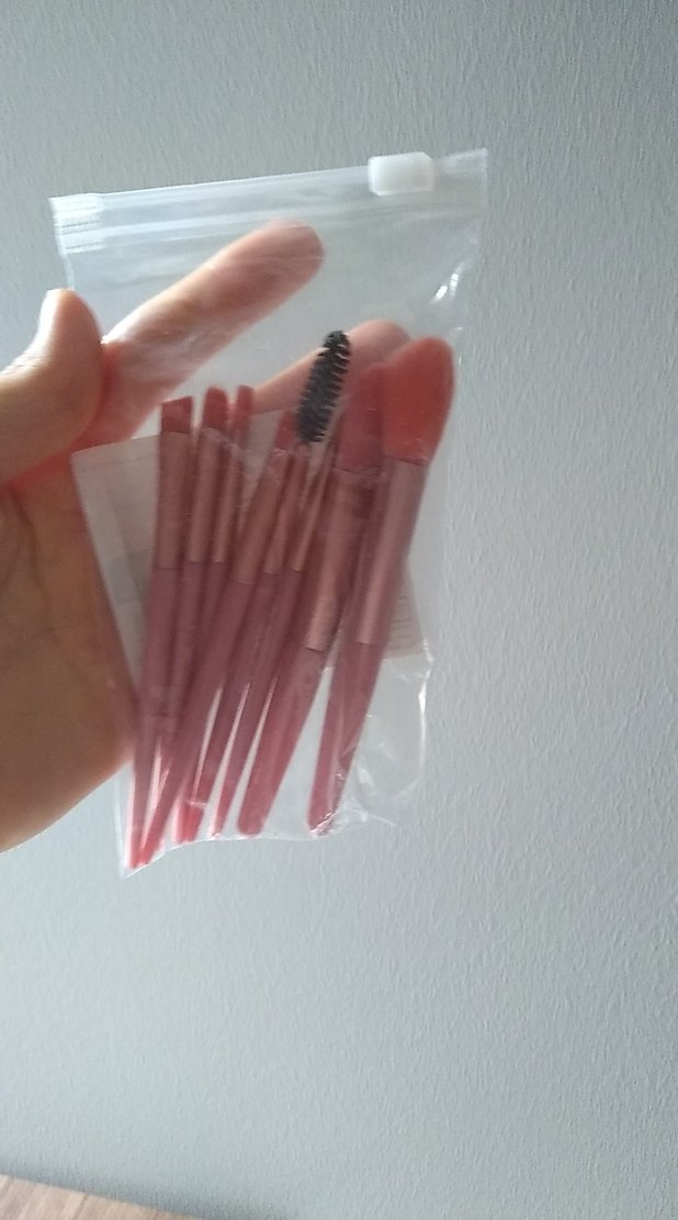 Pembe minimalis Makyaj Fırçası Seti - Görsel 2