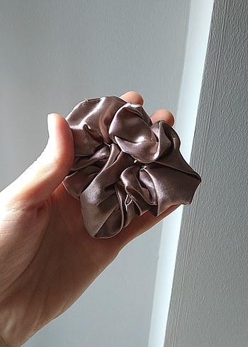 Pastel Bej Saten Lastikli Saç Tokaları 8 adet - Görsel 2