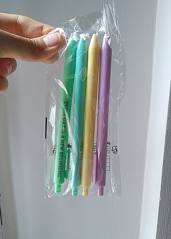 Pastel Renkli 4'lü Tükenmez Kalem Seti - Görsel 2