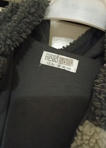 Gri Örgü Bebek Tulumu - Görsel 2