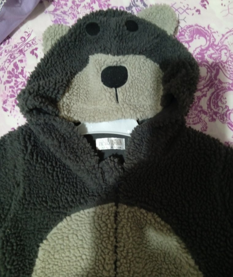 Gri Örgü Bebek Tulumu - Görsel 3