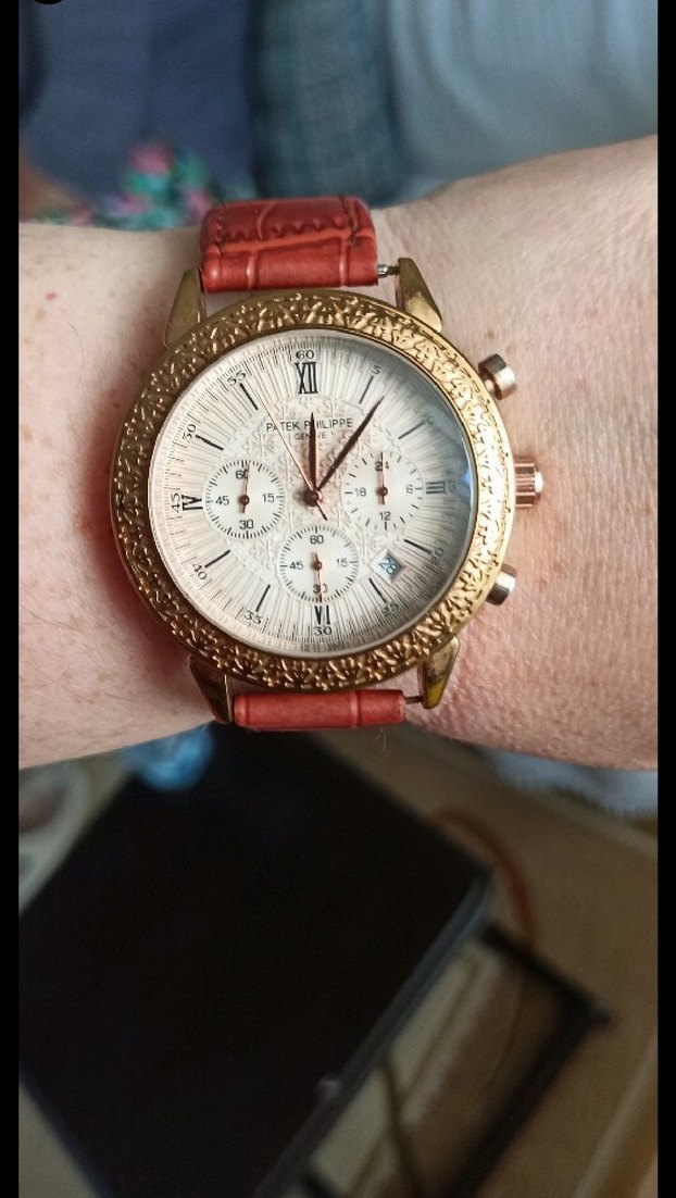 Altın Renkli PATEK PHİLİPPE Klasik Erkek Saat. - Görsel 2