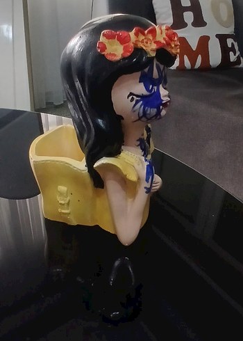 Çiçekli Taçlı Çok Renkli Figürin - Görsel 3