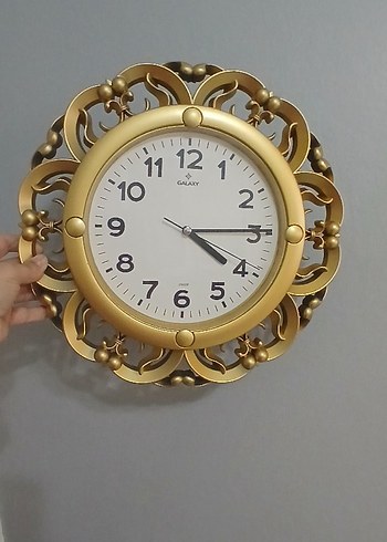 Altın Renkli Dekoratif Duvar Saati - Görsel 3