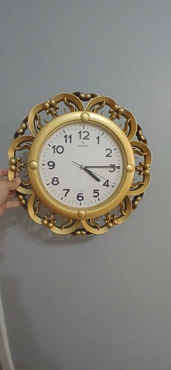 Altın Renkli Dekoratif Duvar Saati - Görsel 3