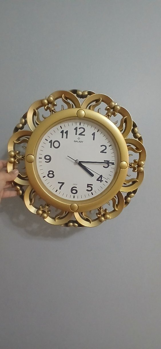 Altın Renkli Dekoratif Duvar Saati - Görsel 2