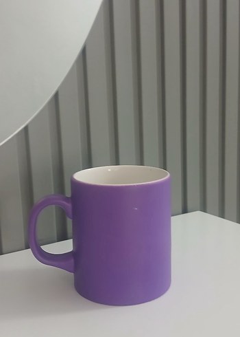 Pastel Mor Seramik Kupa - Görsel 3