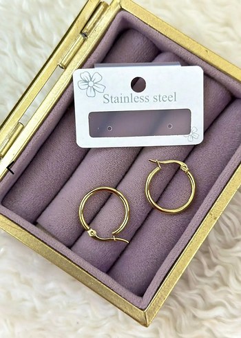 3LÜ ZİKZAK ÇELİK AJDA ÇELİK KÜPE SETİ - Görsel 2