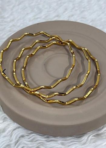 3LÜ ÇELİK ZİKZAK AJDA BİLEZİK 65MM - Görsel 3