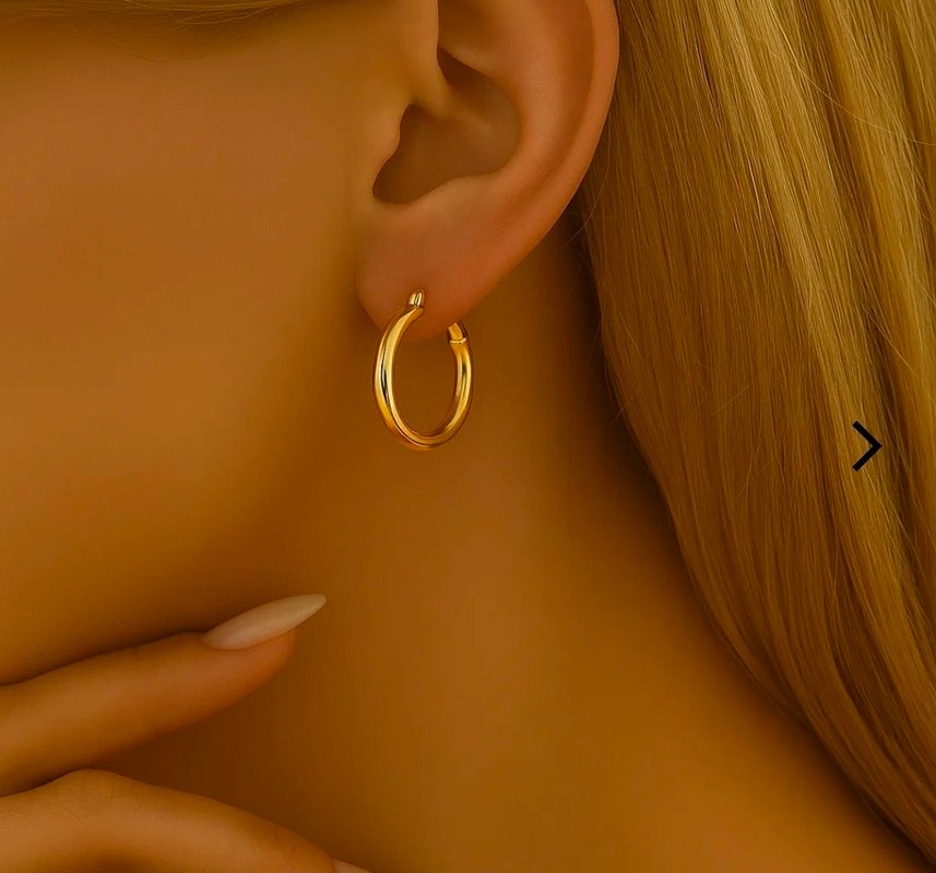 HALKA MİNİ ÇELİK KÜPR ALTIN SARISI - Görsel 2