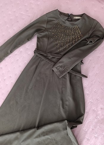 Uzun Kollu Kadın Elbise - Görsel 2