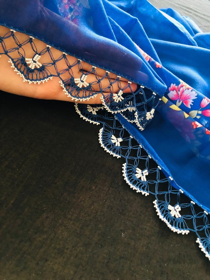 yazma iğne oyası tığ oyası - Görsel 2