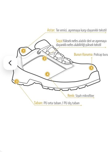Siyah Renkli Erkek Outdoor YDS iş Ayakkabı - Görsel 4