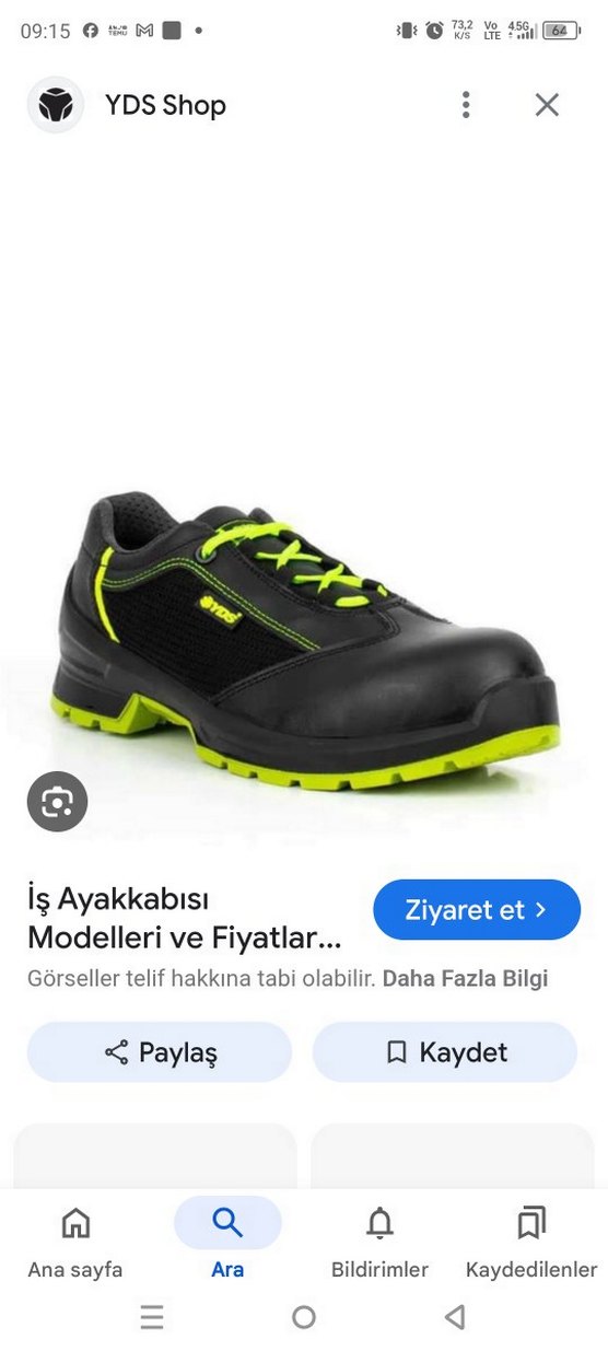 Siyah Renkli Erkek Outdoor YDS iş Ayakkabı - Görsel 5
