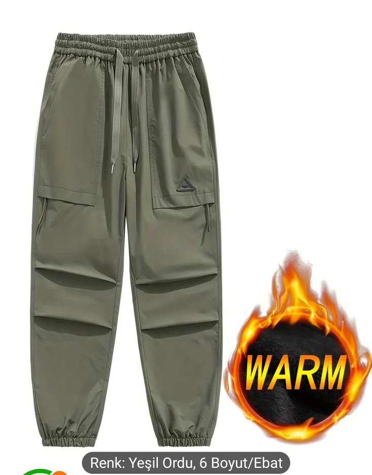 Haki renk Erkek Jogger Pantolon - Görsel 5