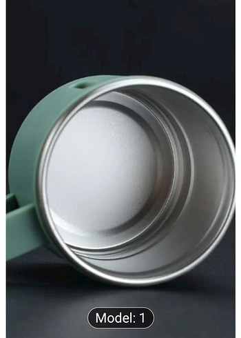 MOBE ÇELİK Yeşil Termos ve 3 Bardak Seti 500 ml. - Görsel 4