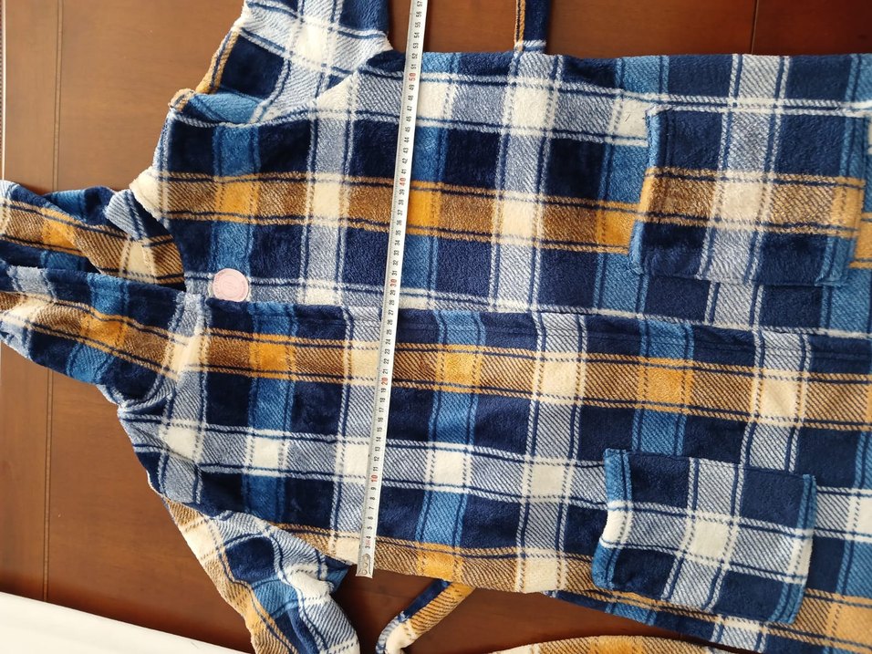 Kapüşonlu Kadın Ekose Sabahlık - Görsel 4