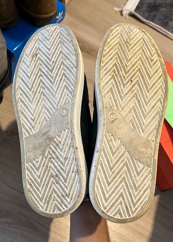 Koyu Yeşil Deri Bağcıklı Erkek Spor Ayakkabı - Görsel 3