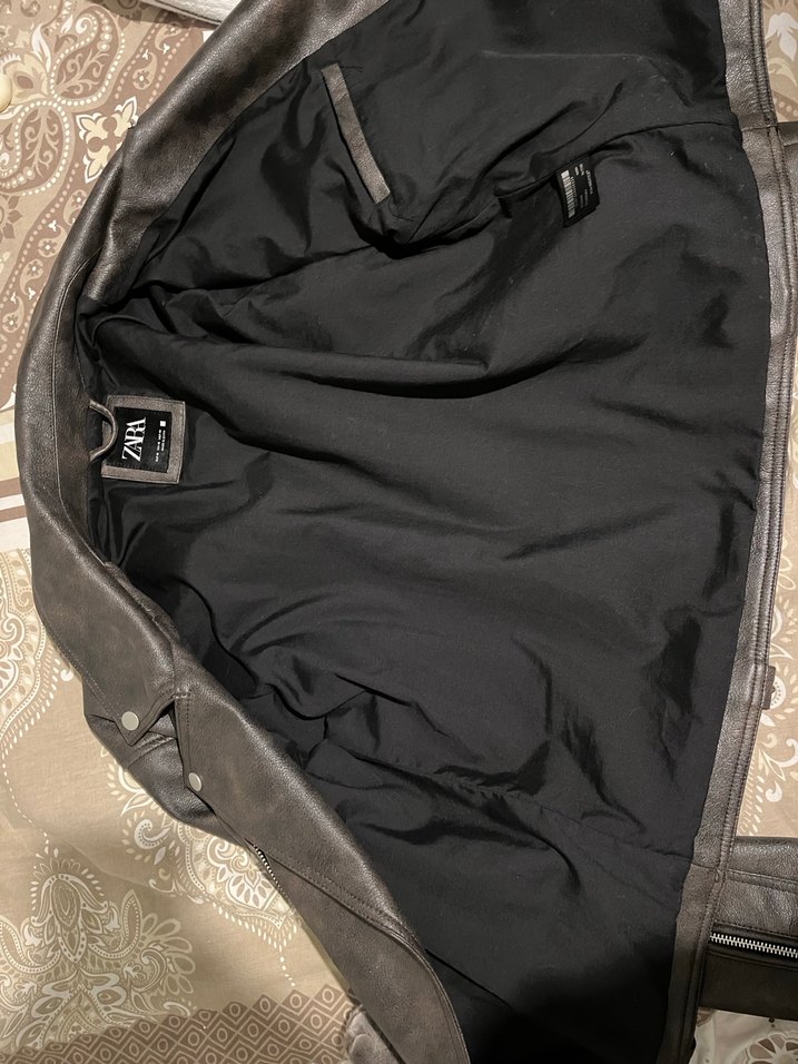 Erkek deri ceket (ZARA) - Görsel 4