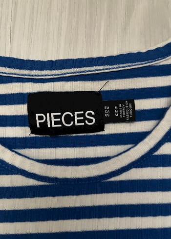 Mavi Çizgili Uzun elbise - Görsel 4