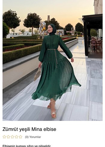 Zümrüt Yeşili Piliseli Uzun Elbise ve şal - Görsel 2