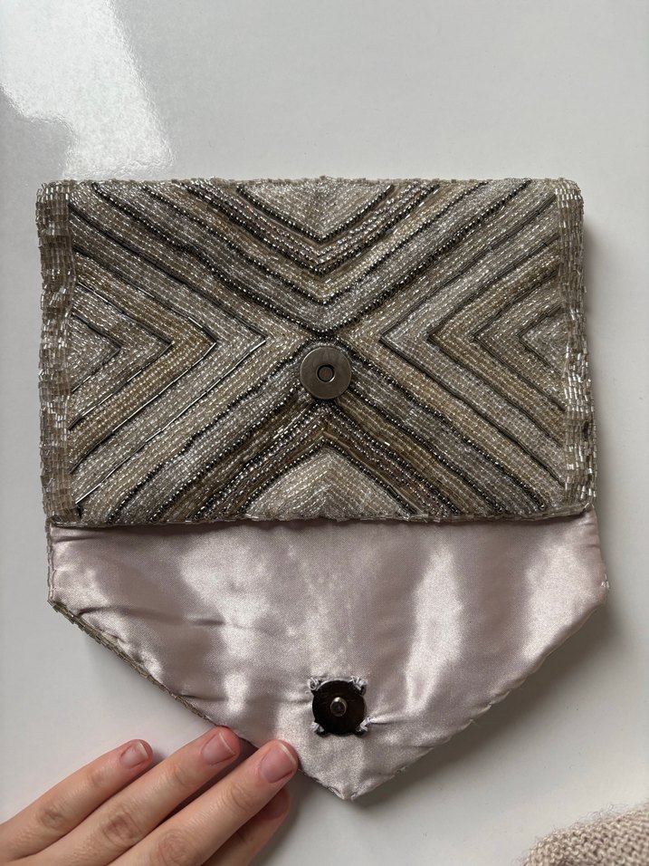 Boncuk İşlemeli Bohem Kadın Portföy Çanta - Görsel 3