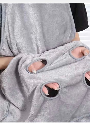 Gri Evcil Hayvan Bakım ve Taşıma Önlüğü - Görsel 4