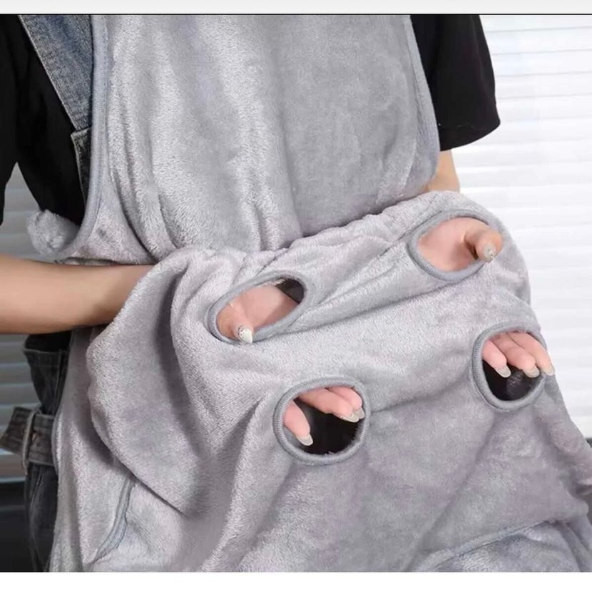 Gri Evcil Hayvan Bakım ve Taşıma Önlüğü - Görsel 4