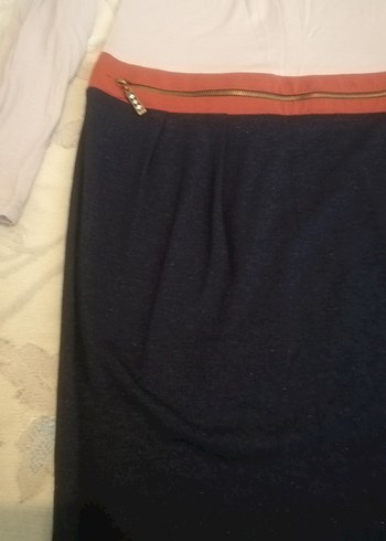 Pembe Kemerli Midi Hamile Eteği - Görsel 3